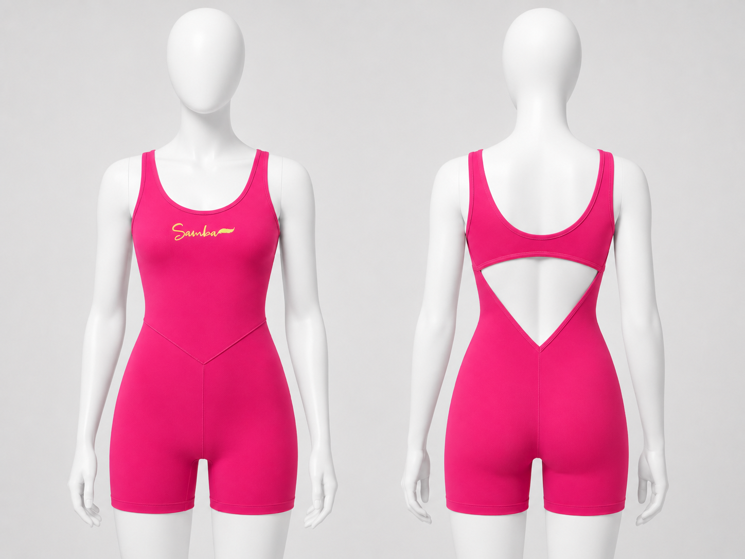 Catsuit fucsia corto
