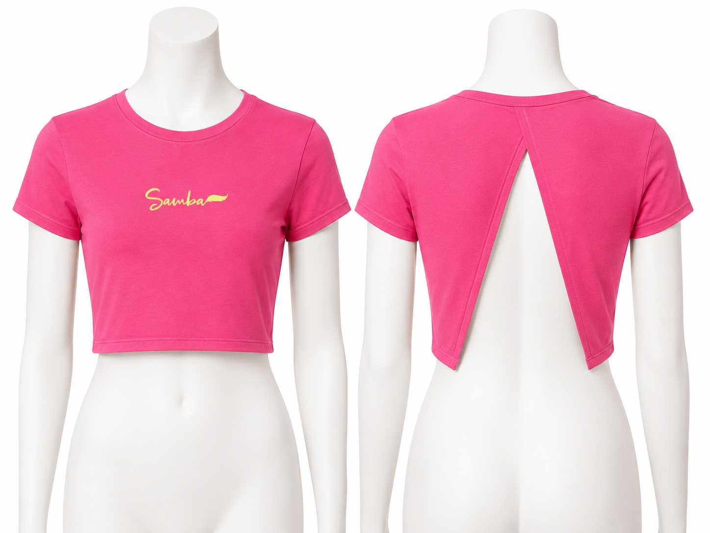 Pupera fucsia con espalda abierta